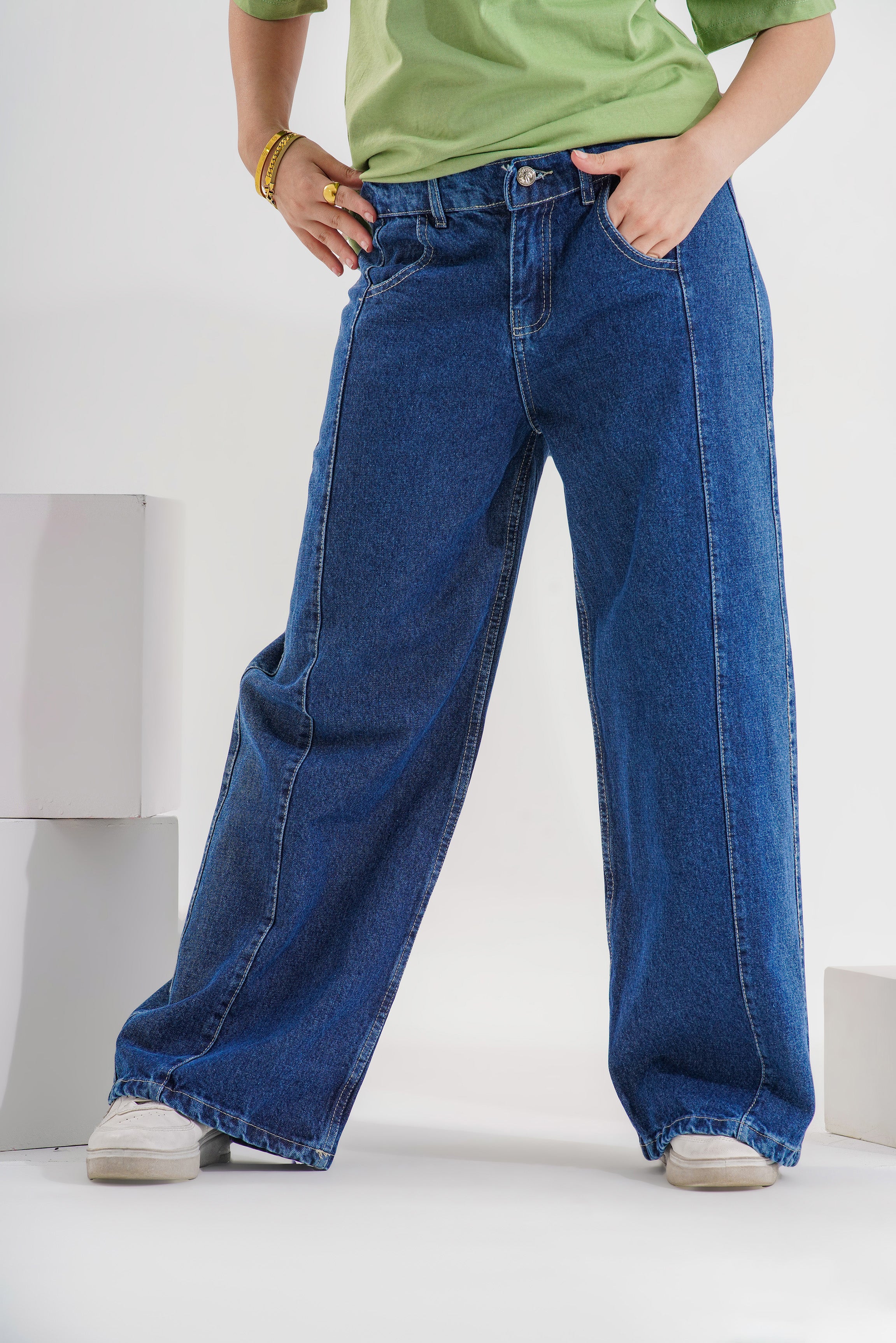 Wide Leg Denim Jeans