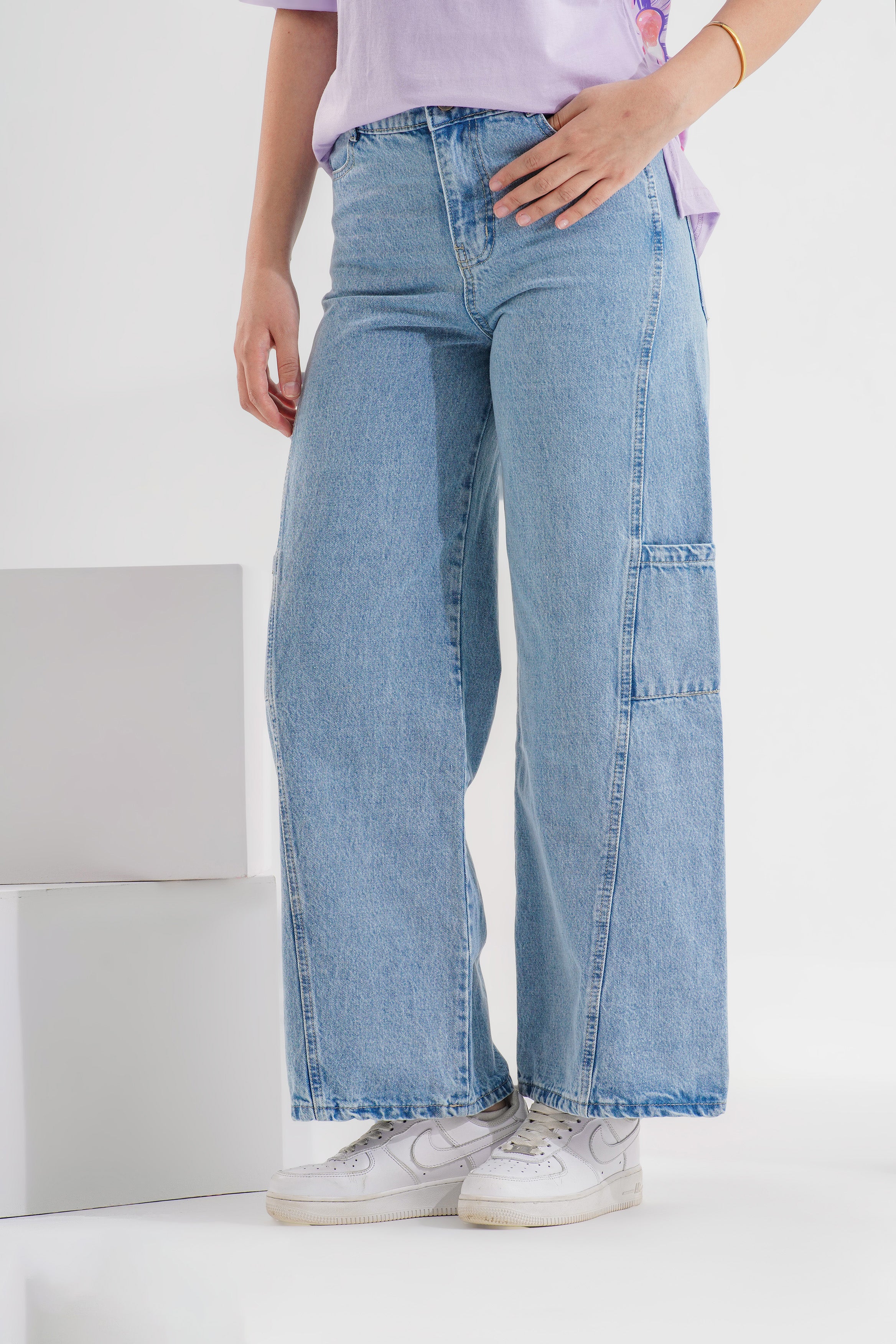 Wide Leg Denim Jeans