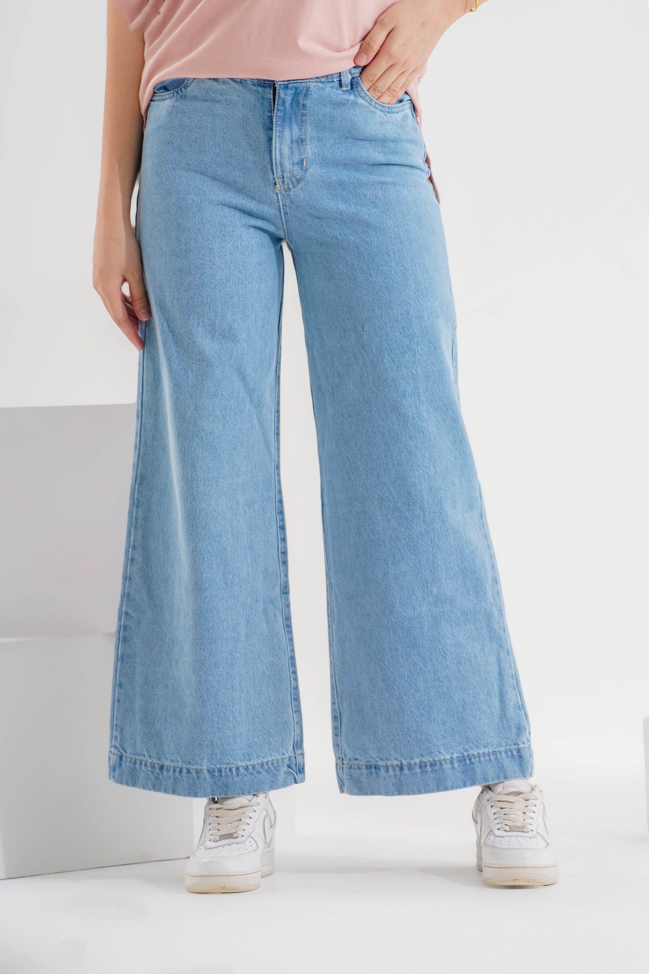 Wide Leg Denim Jeans