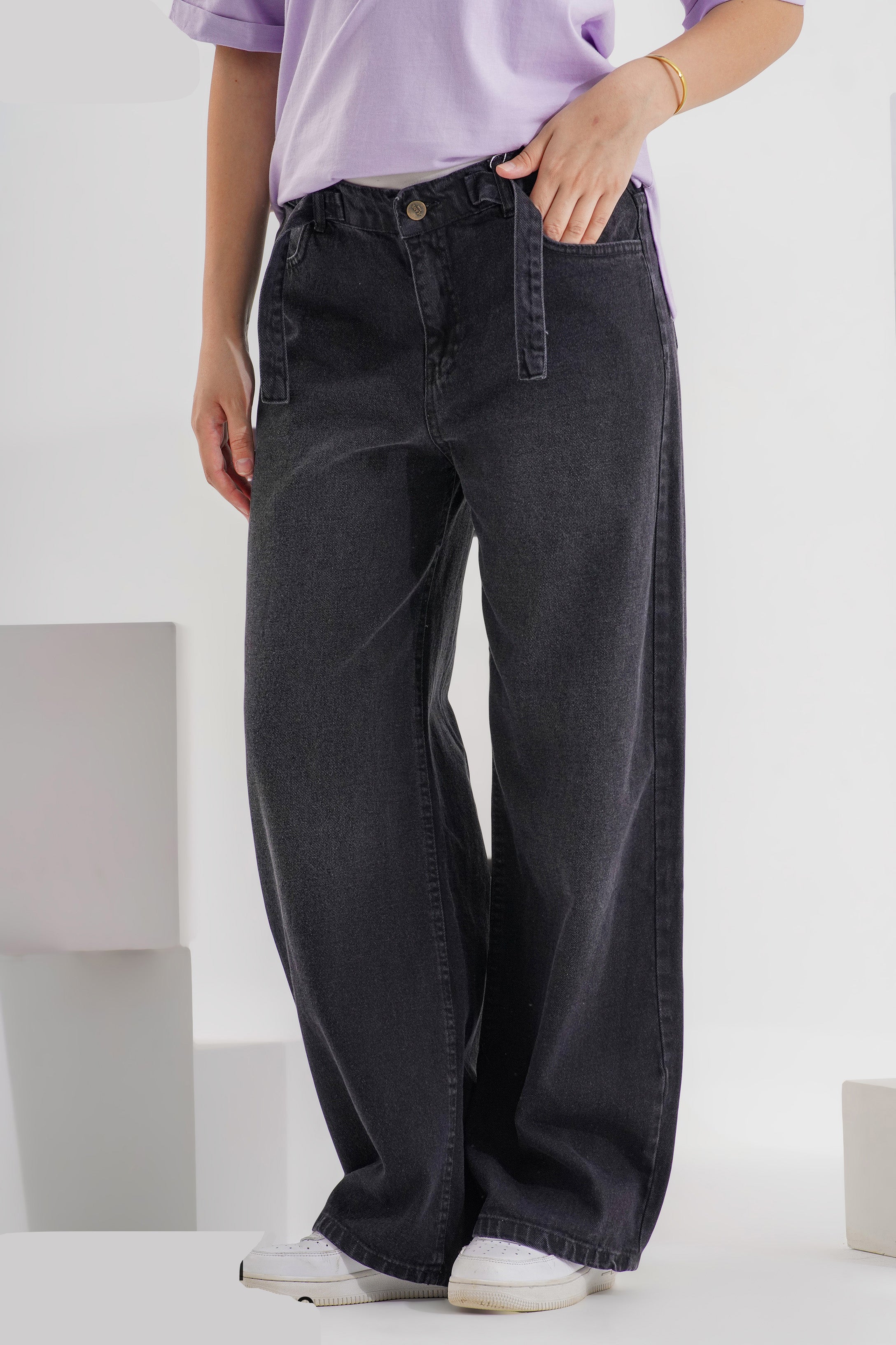 Wide Leg Denim Jeans