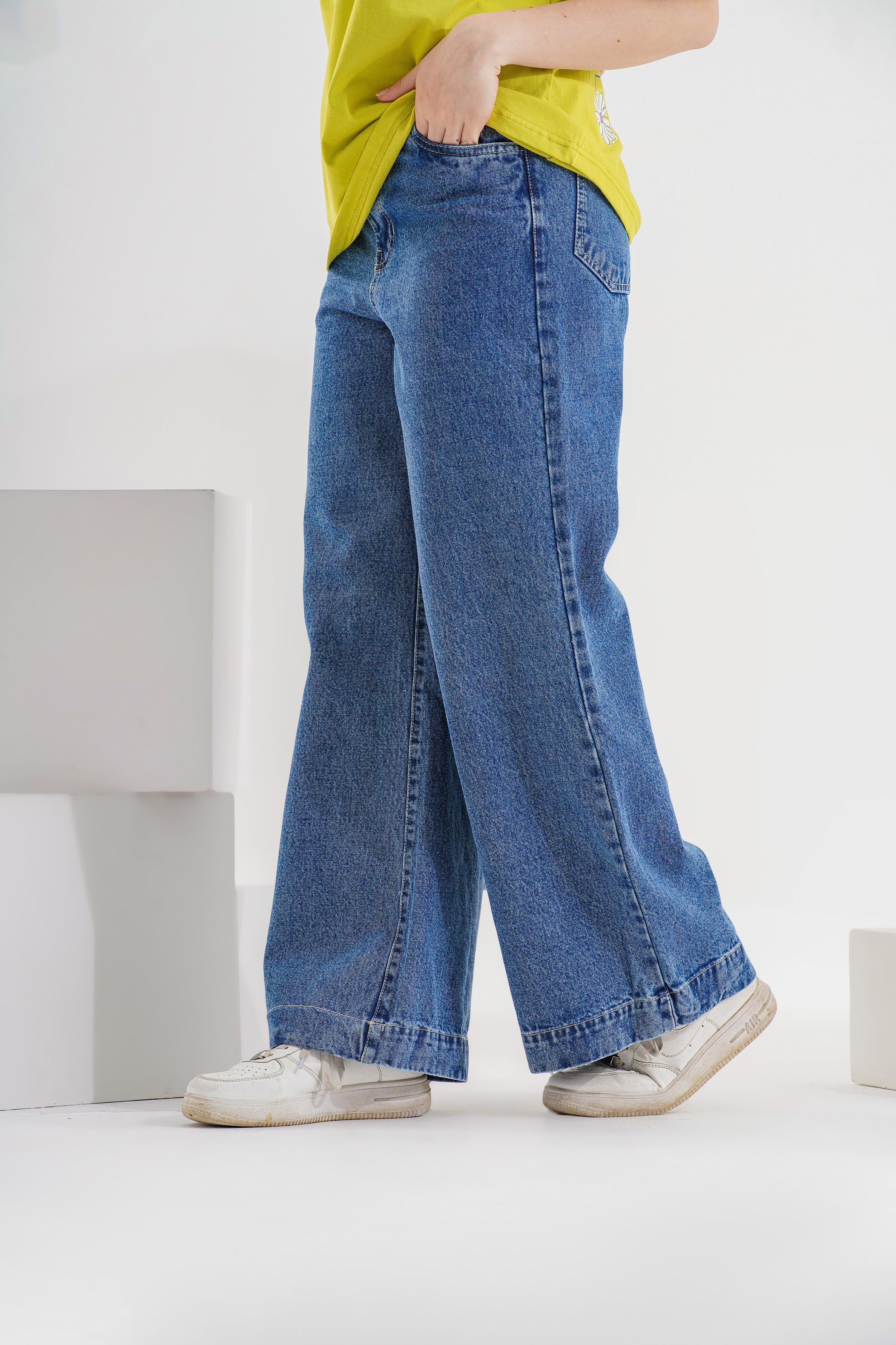 Wide Leg Denim Jeans