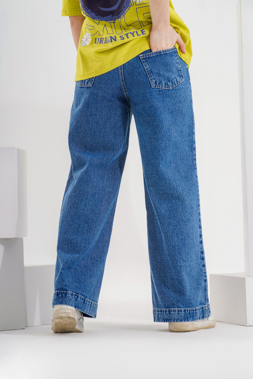 Wide Leg Denim Jeans