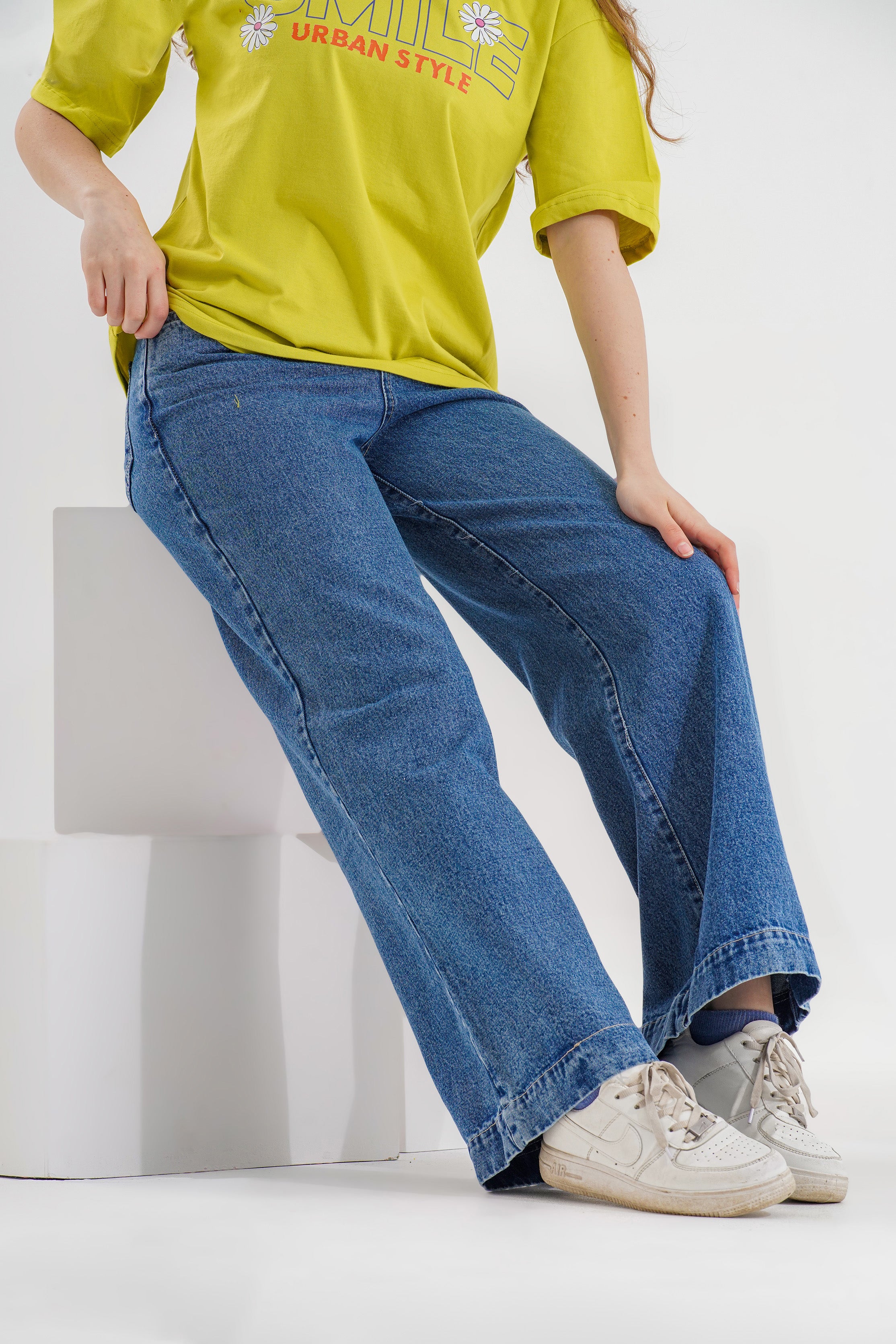 Wide Leg Denim Jeans