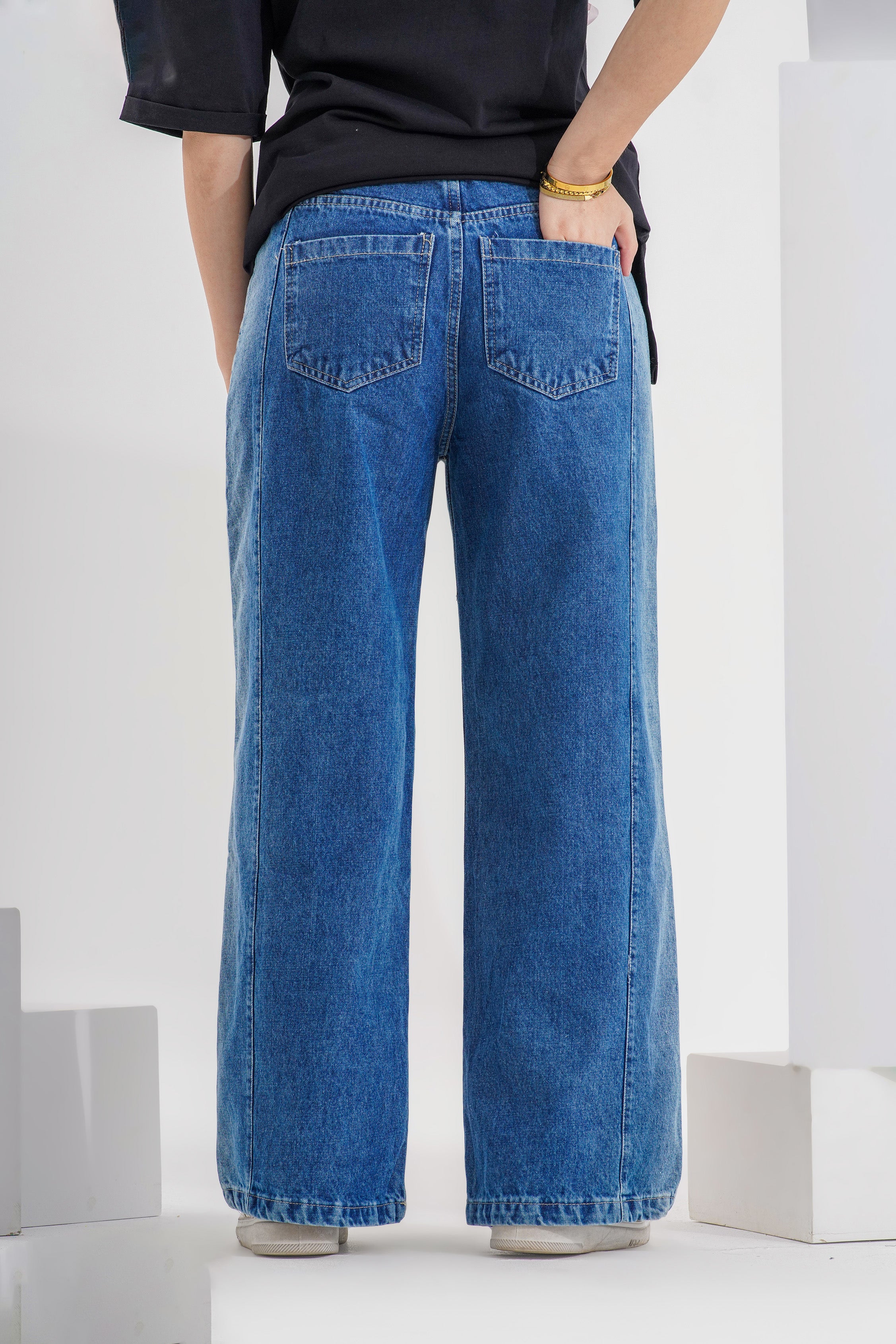 Wide Leg Denim Jeans