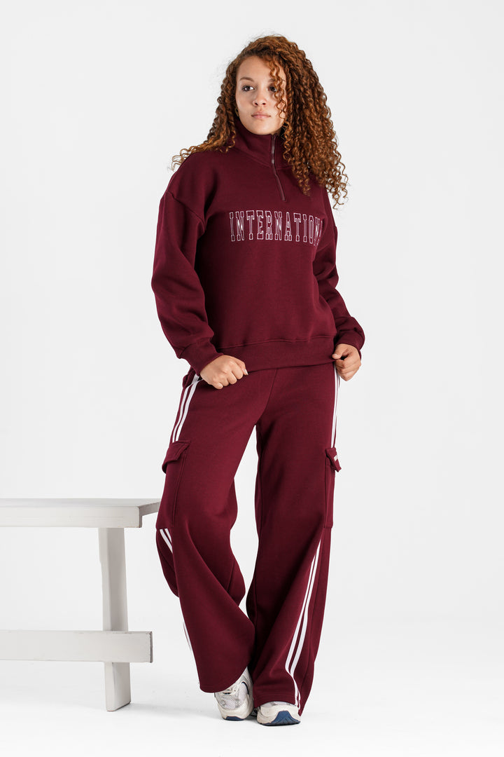 Hoodie Oversize Quarter Zipper