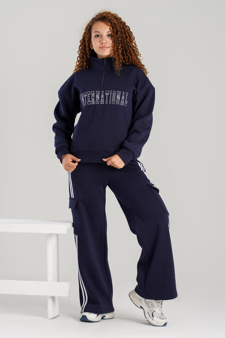 Hoodie Oversize Quarter Zipper