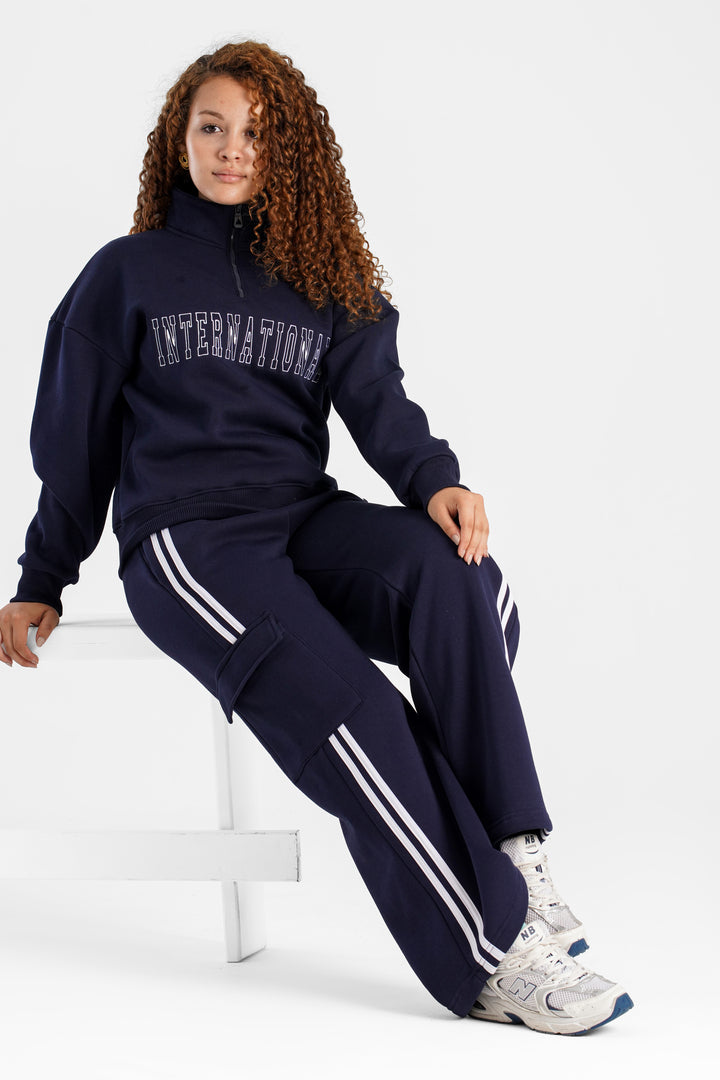 Hoodie Oversize Quarter Zipper