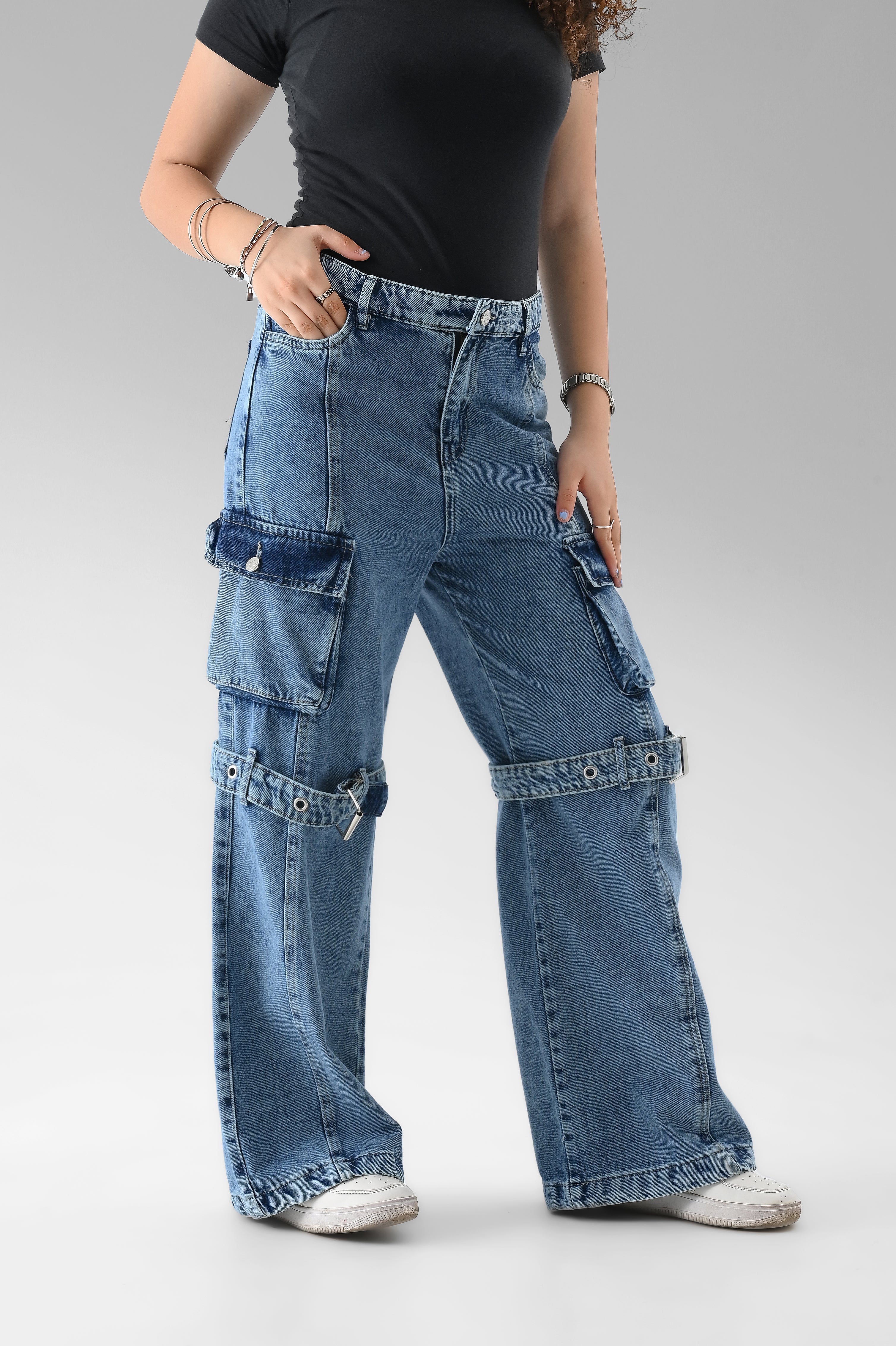 Wide Leg Denim Jeans
