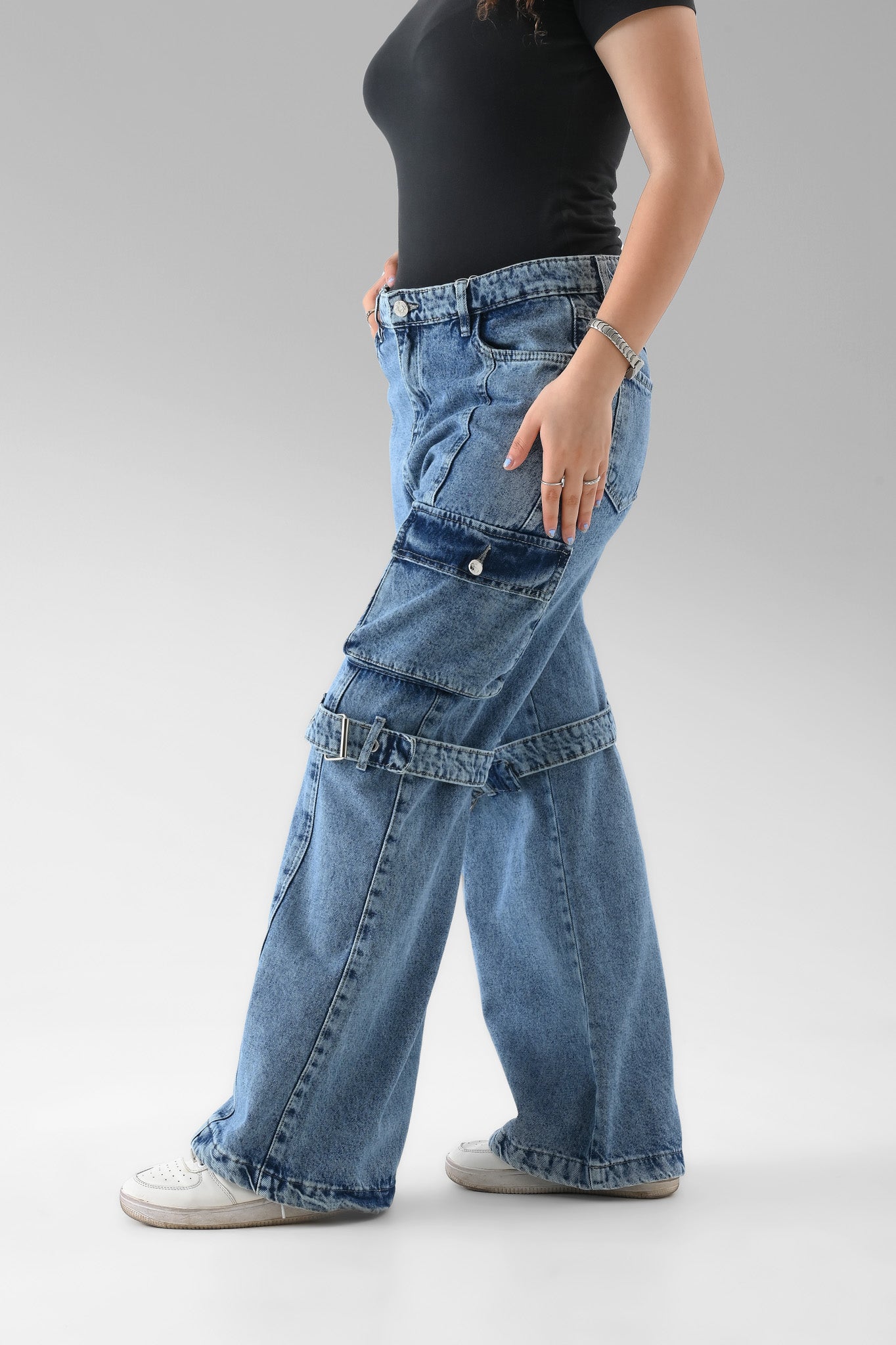 Wide Leg Denim Jeans