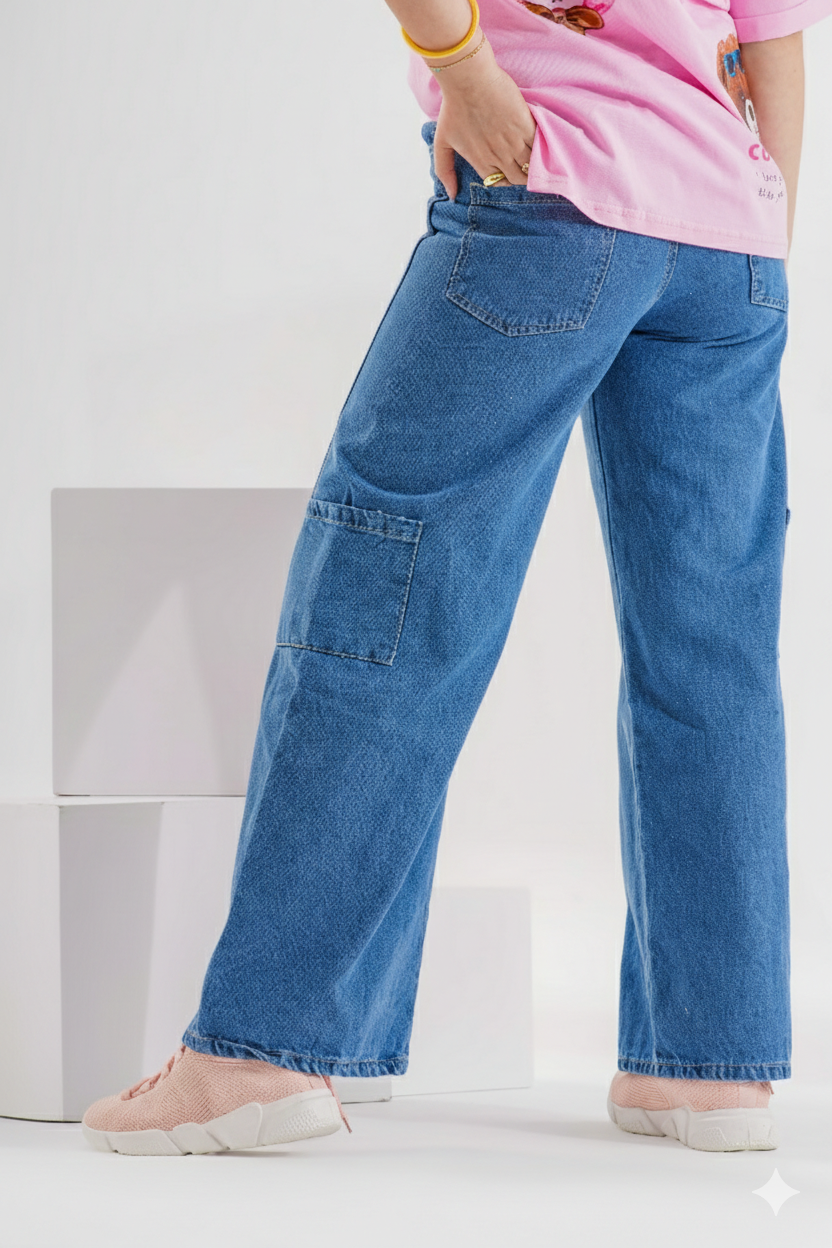 Wide Leg Denim Jeans