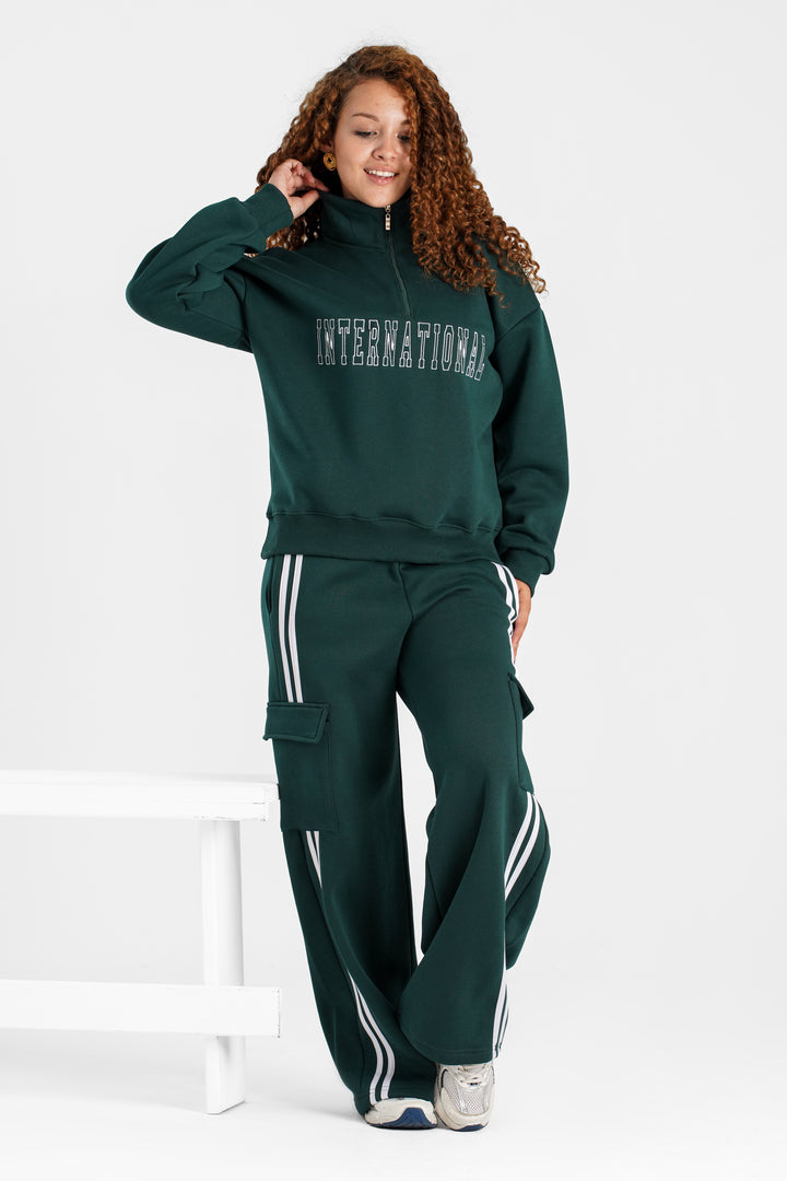 Hoodie Oversize Quarter Zipper